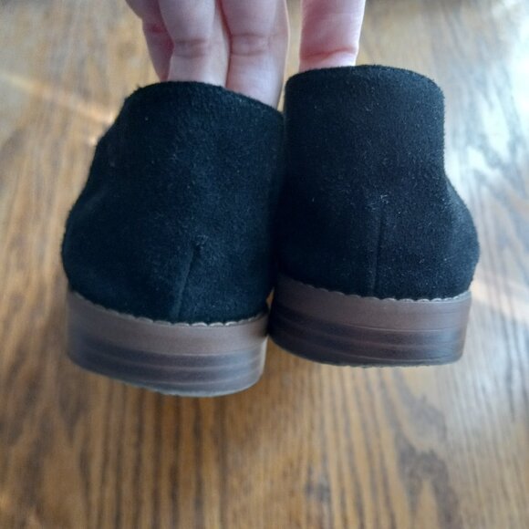 Black Suede Tassel Loafers Size 7 Classic Old Money Academia 90s Preppy Capsule - Picture 7 of 16